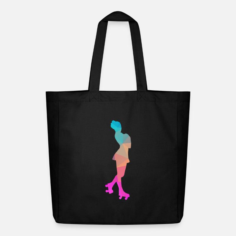 Conception abstraite de glace et de patins à roulettes - Tote bag Stanley/Stella Midweight recyclé - noir