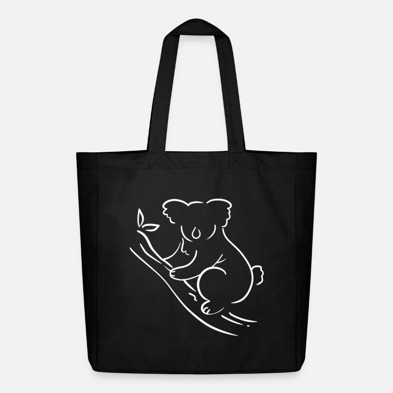 Koala Australien Australier - Midweight recycelter Stoffbeutel von Stanley/Stella - Schwarz