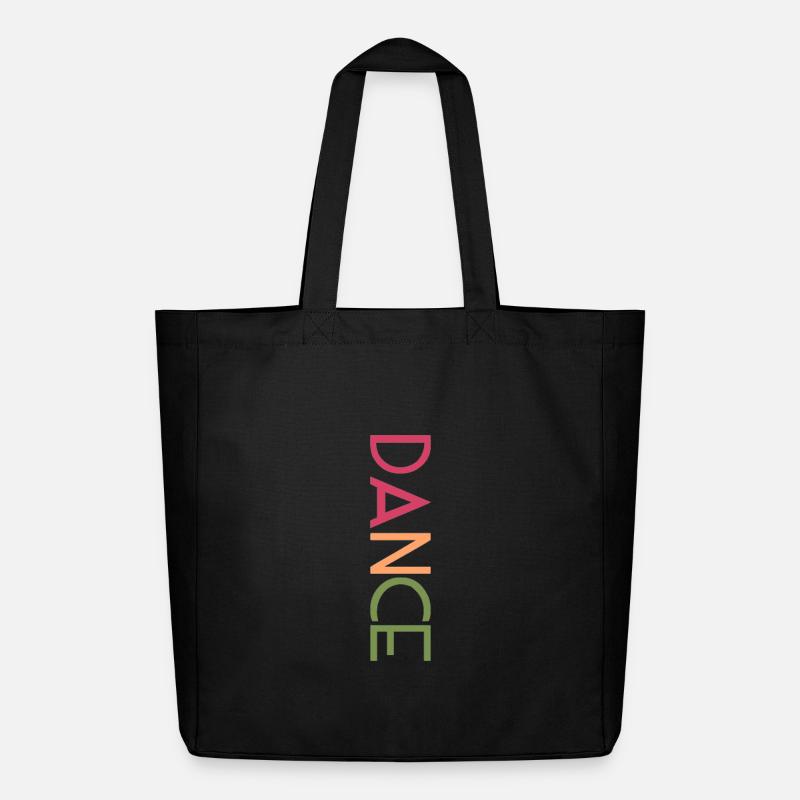DANCE Design - Bunte Buchstaben Kunst - Midweight recycelter Stoffbeutel von Stanley/Stella - Schwarz