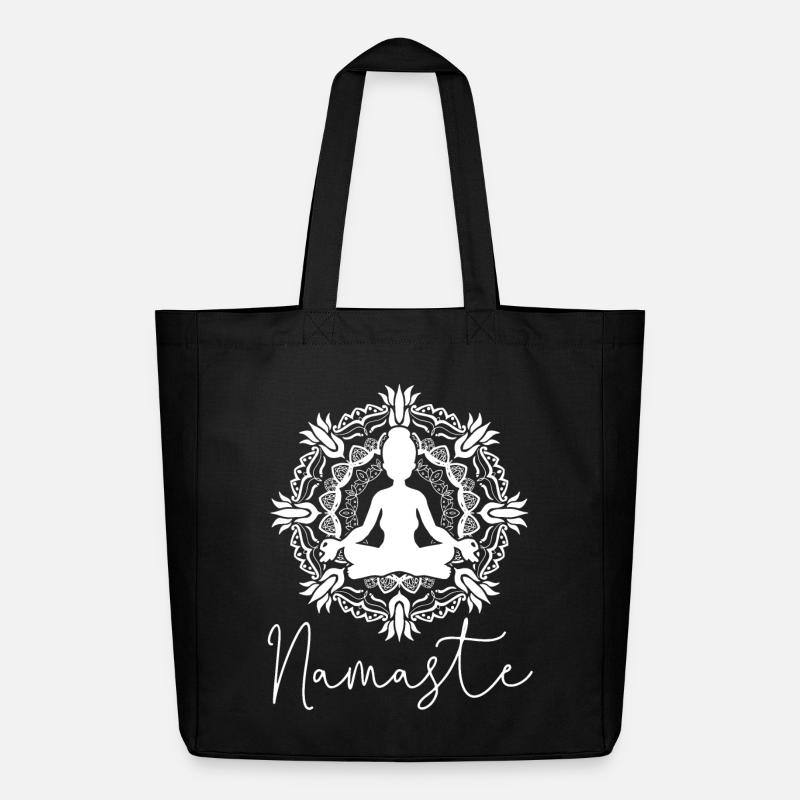 Namaste - Midweight recycelter Stoffbeutel von Stanley/Stella - Schwarz
