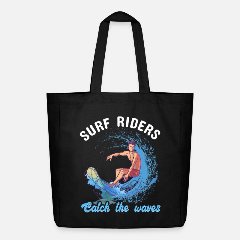 Surf Riders - Midweight recycelter Stoffbeutel von Stanley/Stella - Schwarz