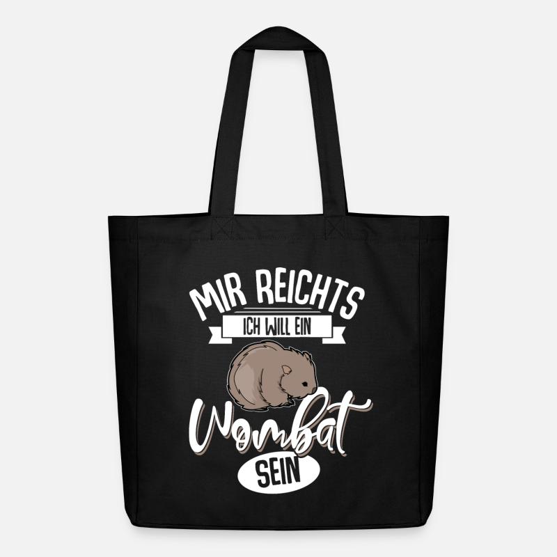 Mir Reichts Ich Will Ein wombat Sein - Midweight recycelter Stoffbeutel von Stanley/Stella - Schwarz