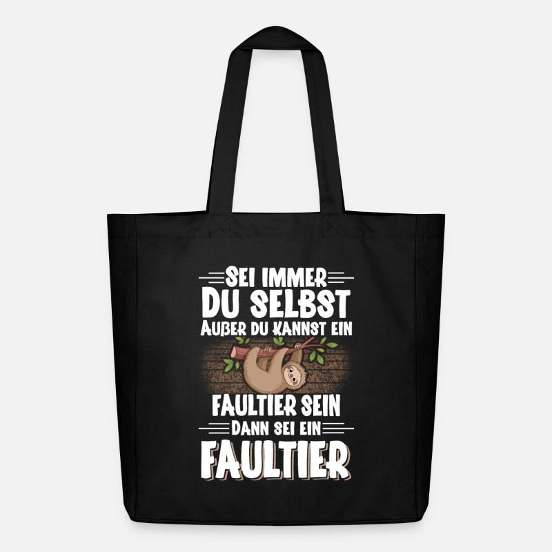 Faultier - Midweight recycelter Stoffbeutel von Stanley/Stella - Schwarz
