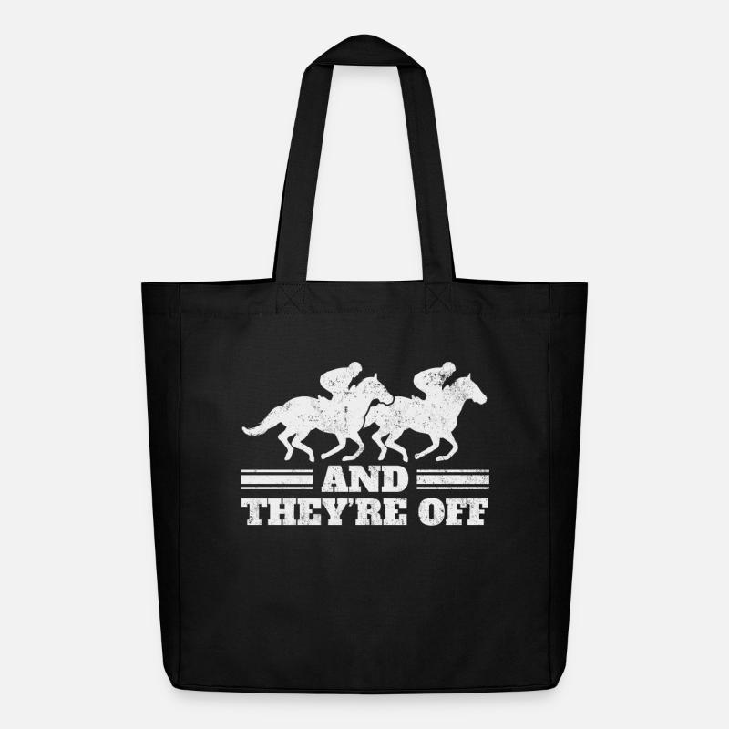 Cavalier de course de chevaux Cavalier - Tote bag Stanley/Stella Midweight recyclé - noir