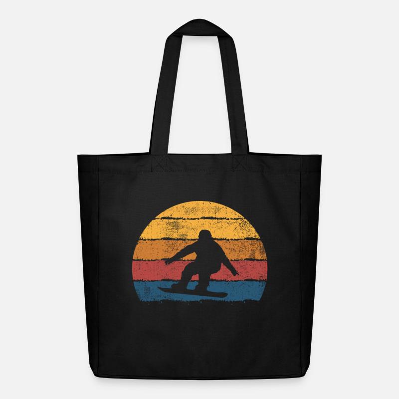 Snowboarden Snowboard Snowboarder - Midweight recycelter Stoffbeutel von Stanley/Stella - Schwarz
