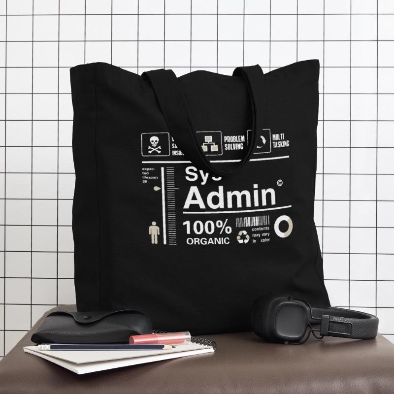sys admin Content Irony Humor Computer Nerd pc cor Midweight Recycled Tote Bag by Stanley/Stella