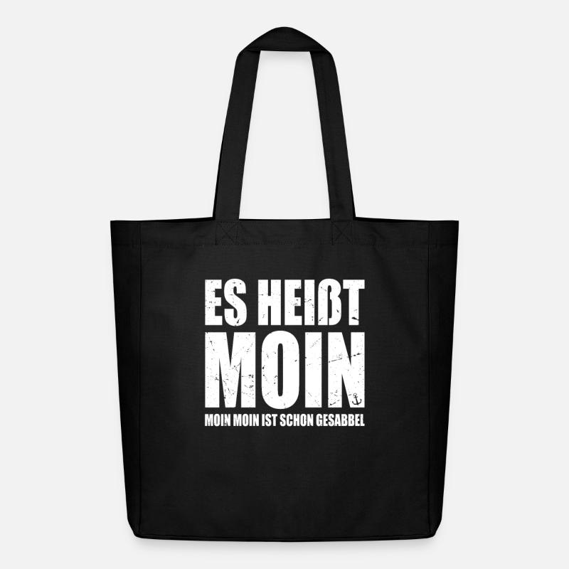Moin Heißt Es Moin Moin Ist Schon Gesabbel Hamburg - Midweight recycelter Stoffbeutel von Stanley/Stella - Schwarz