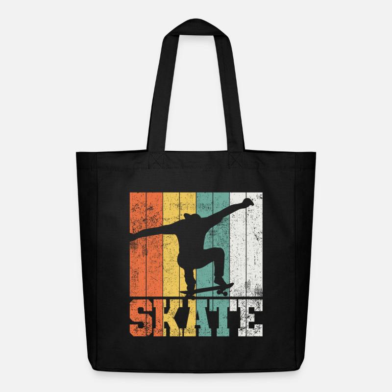Skateboarden Skateboarder - Midweight recycelter Stoffbeutel von Stanley/Stella - Schwarz