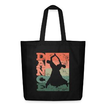 Standard Dance Dancing Couple Viennese Waltz - Midweight Recycled Tote Bag by Stanley/Stella - black - Front