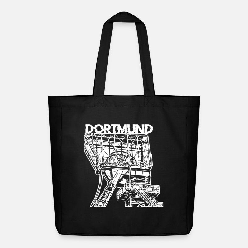 Dortmunder Zeche - Dortmund - Ruhrpott - Midweight recycelter Stoffbeutel von Stanley/Stella - Schwarz