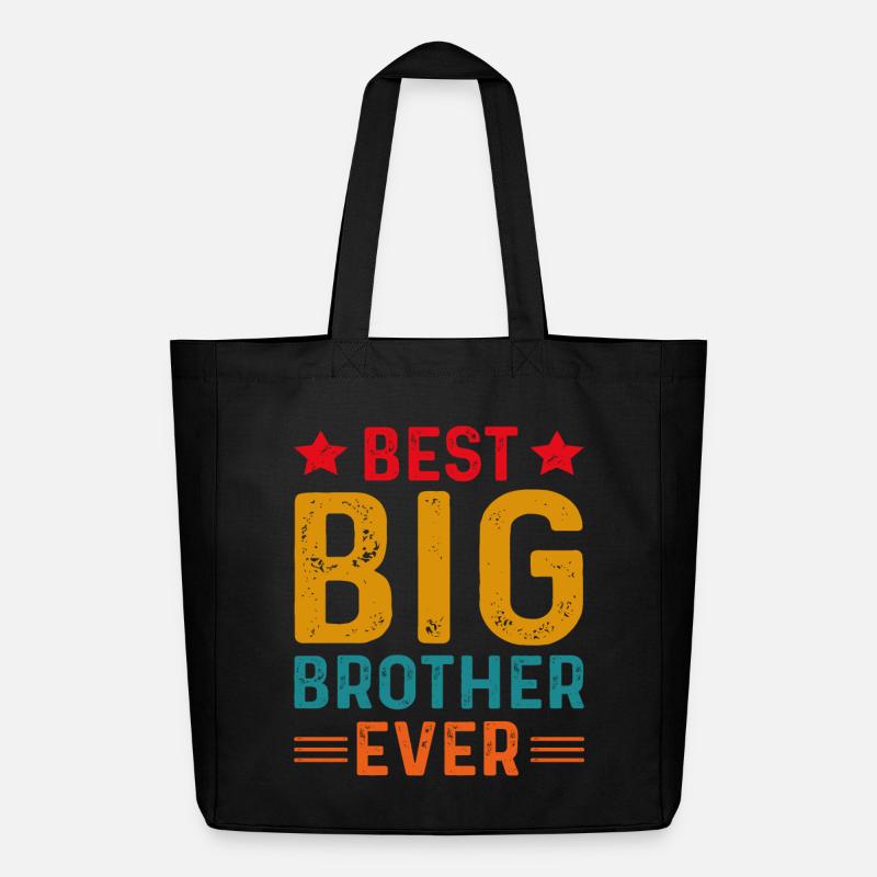 Bester Big Brother aller Zeiten - Midweight recycelter Stoffbeutel von Stanley/Stella - Schwarz