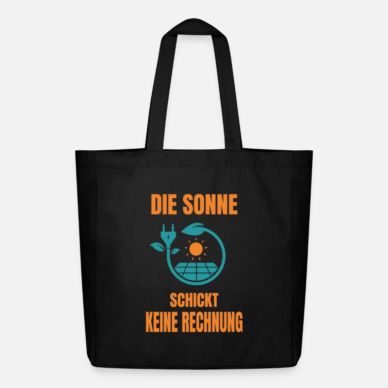 Sonne Keine Rechnung Solaranlage Solarstrom - Midweight recycelter Stoffbeutel von Stanley/Stella - Schwarz