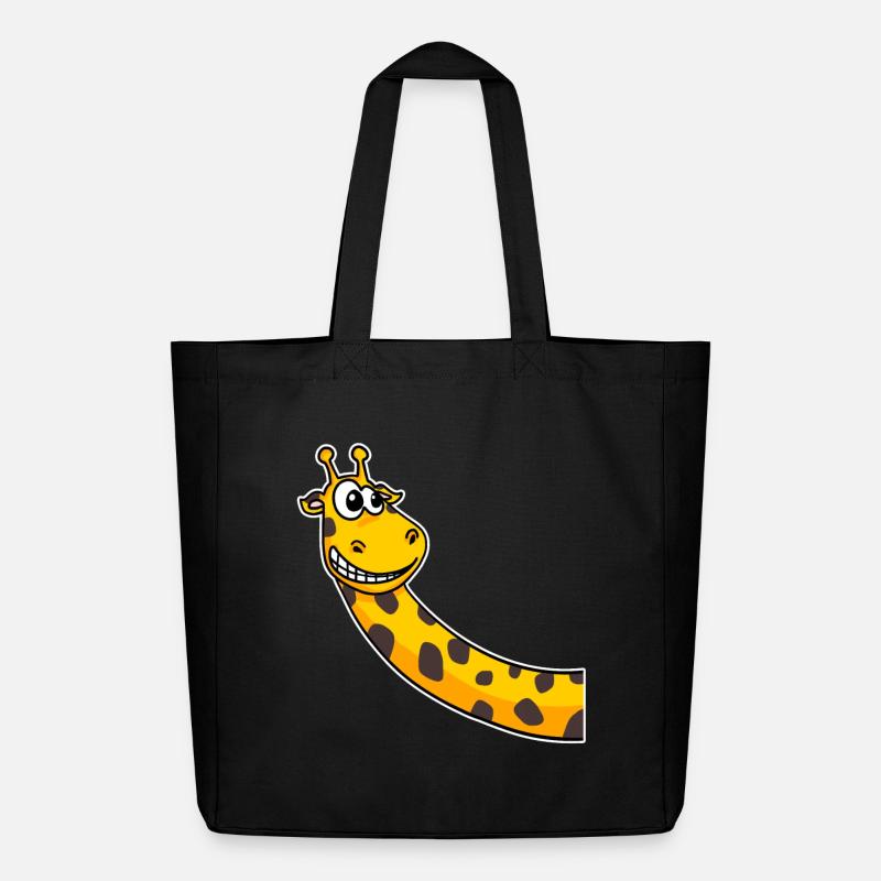 Giraffen Giraffe - Midweight recycelter Stoffbeutel von Stanley/Stella - Schwarz