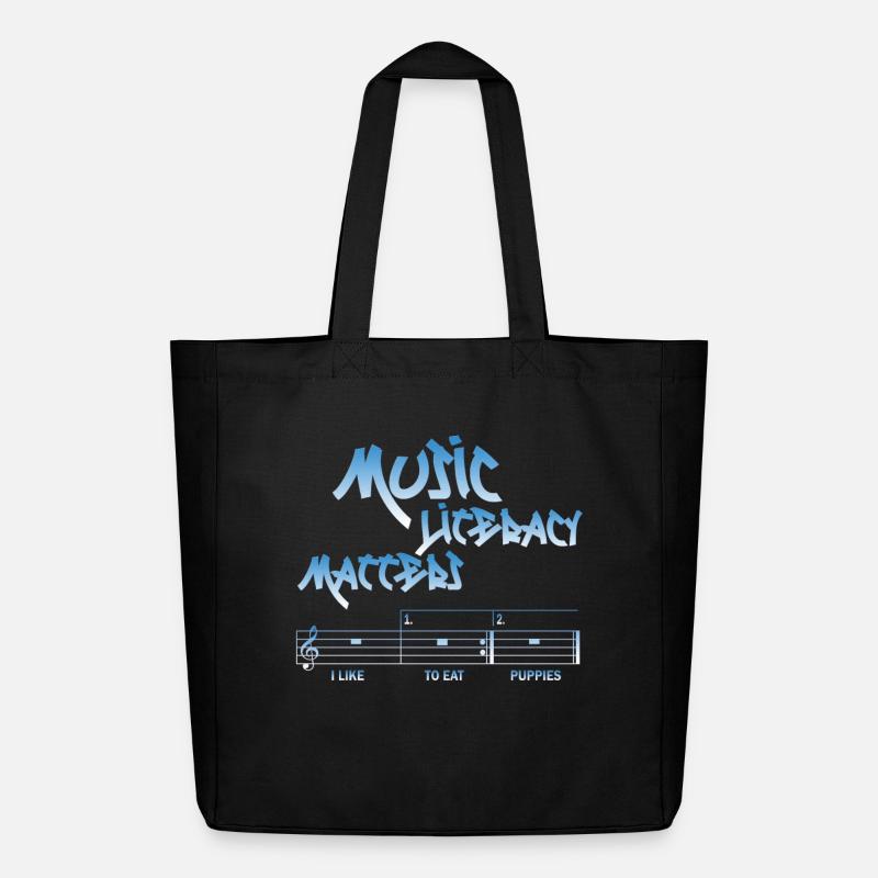 Music Literacy Matters - Midweight recycelter Stoffbeutel von Stanley/Stella - Schwarz