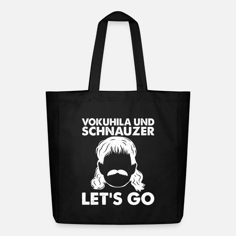 VOKUHILA UND SCHNAUZER, Let's go - Midweight recycelter Stoffbeutel von Stanley/Stella - Schwarz