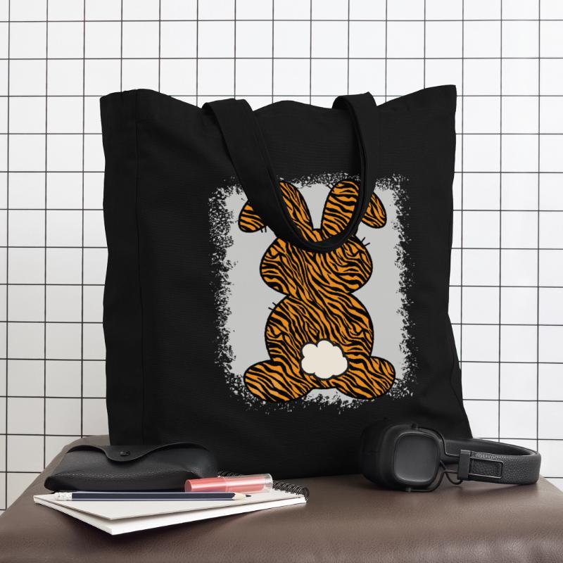 Tiger Pattern Rabbit Bleached Easter Tote bag Stanley/Stella Midweight recyclé