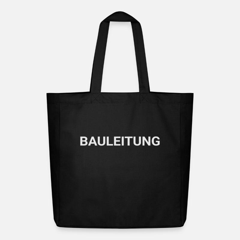 Bauleitung - Bauleiter Geschenk - Midweight recycelter Stoffbeutel von Stanley/Stella - Schwarz
