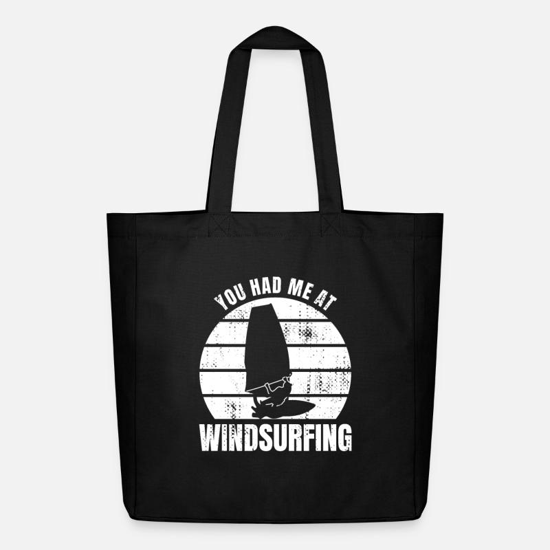 Lustiger Windsurfer Spruch - Midweight recycelter Stoffbeutel von Stanley/Stella - Schwarz