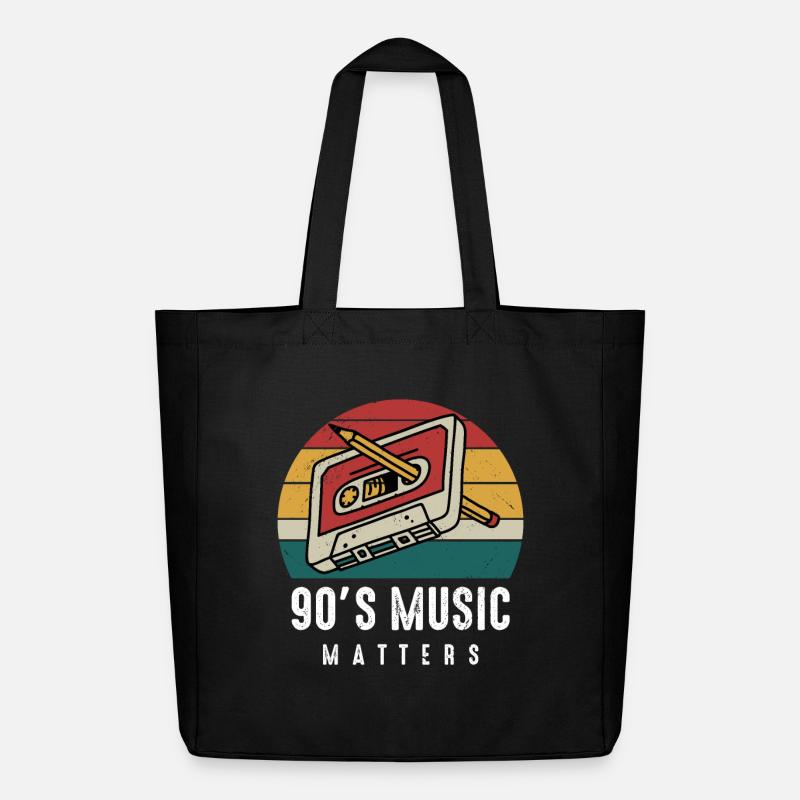 90s Music Matters-Musik Geschenkidee-Party Apparel - Midweight recycelter Stoffbeutel von Stanley/Stella - Schwarz