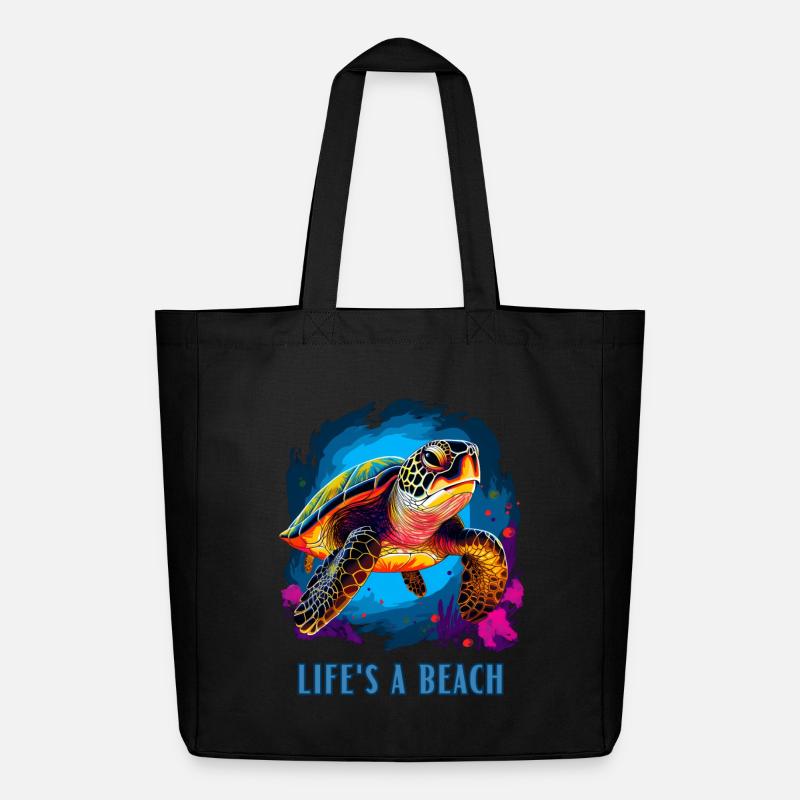 Life's a beach - Midweight recycelter Stoffbeutel von Stanley/Stella - Schwarz