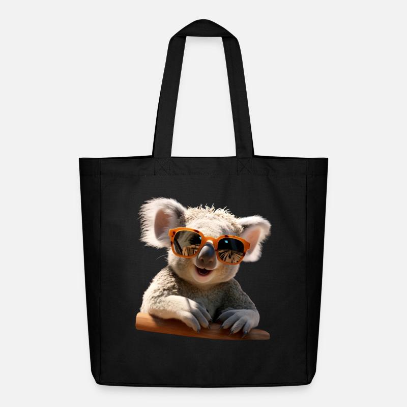 Koala Australien Koalas Koalabär Süßer Koala Bär - Midweight recycelter Stoffbeutel von Stanley/Stella - Schwarz