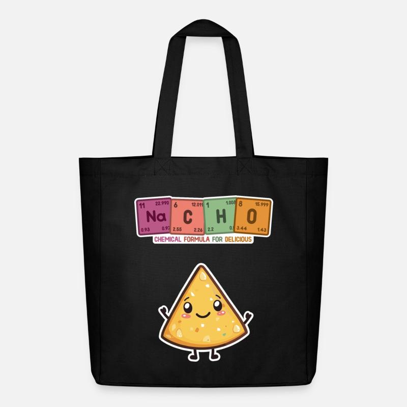 Nacho - Periodic Table - Midweight Recycled Tote Bag by Stanley/Stella - black