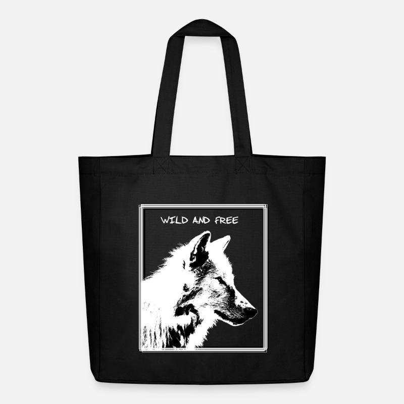 Wolf - Midweight recycelter Stoffbeutel von Stanley/Stella - Schwarz