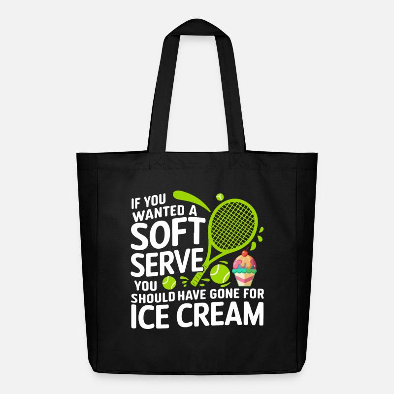 Soft Serve vs Eiscreme Cartoon-Zitat - Midweight recycelter Stoffbeutel von Stanley/Stella - Schwarz