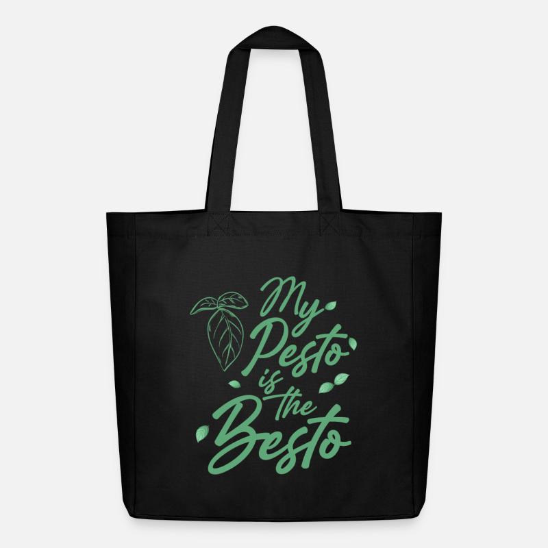 Pesto ist das Beste - Midweight recycelter Stoffbeutel von Stanley/Stella - Schwarz