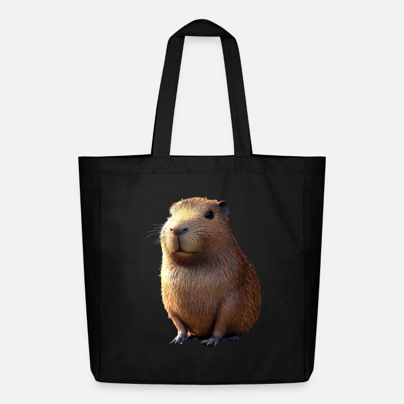 Capybara Be Capy Wasserschwein Lustiges Capybara - Midweight recycelter Stoffbeutel von Stanley/Stella - Schwarz