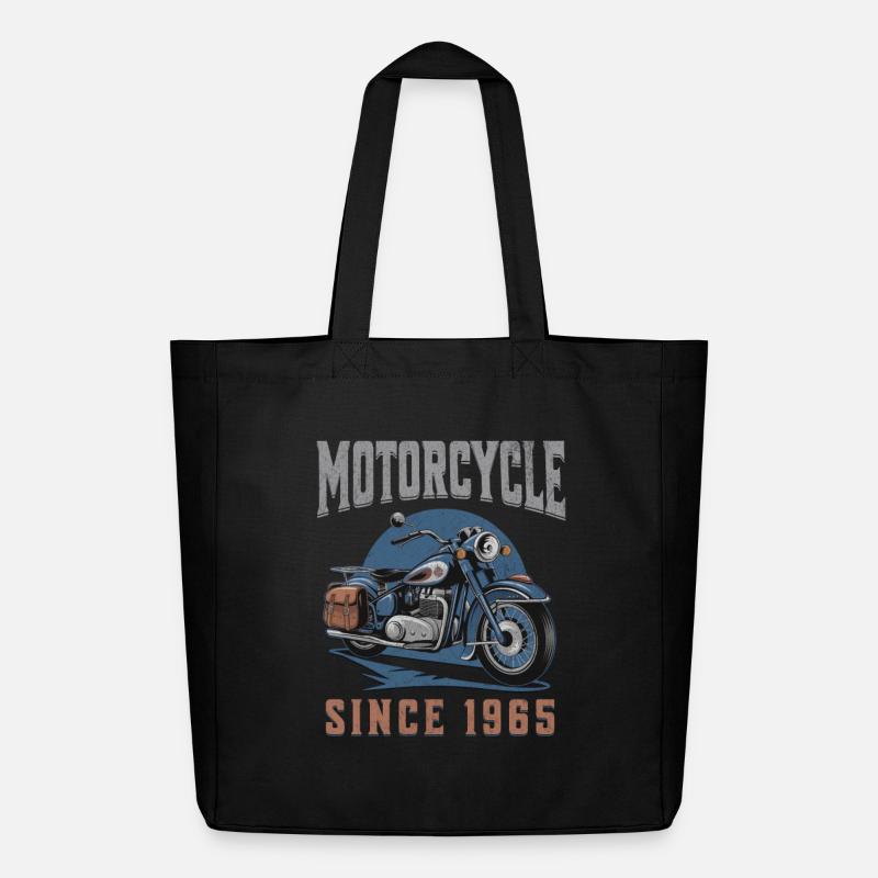 Legend 1965 – Vintage Motorraddesign - Midweight recycelter Stoffbeutel von Stanley/Stella - Schwarz