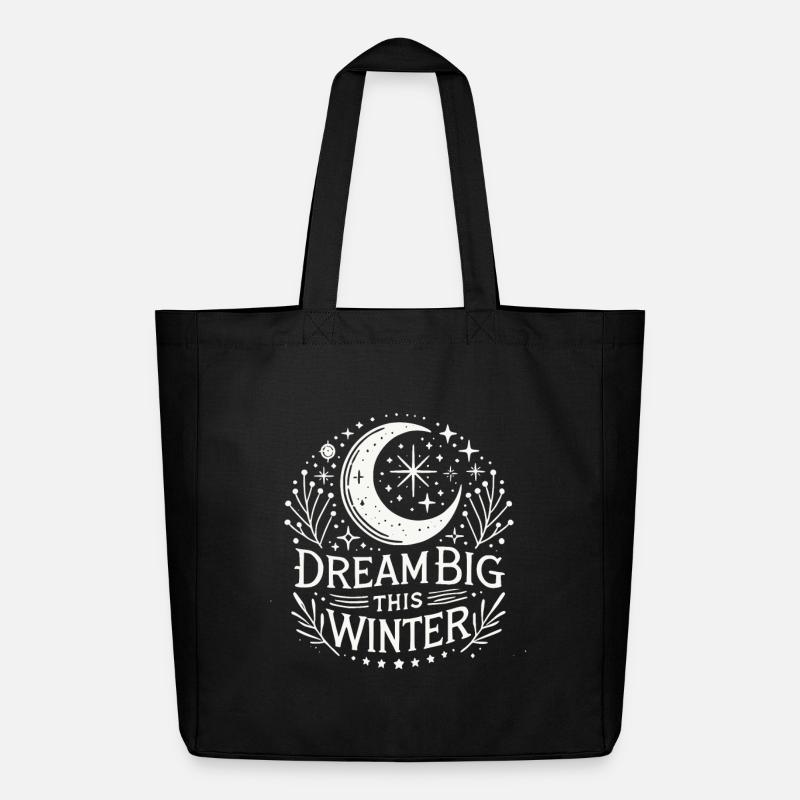 Dream Big This Winter - Midweight recycelter Stoffbeutel von Stanley/Stella - Schwarz