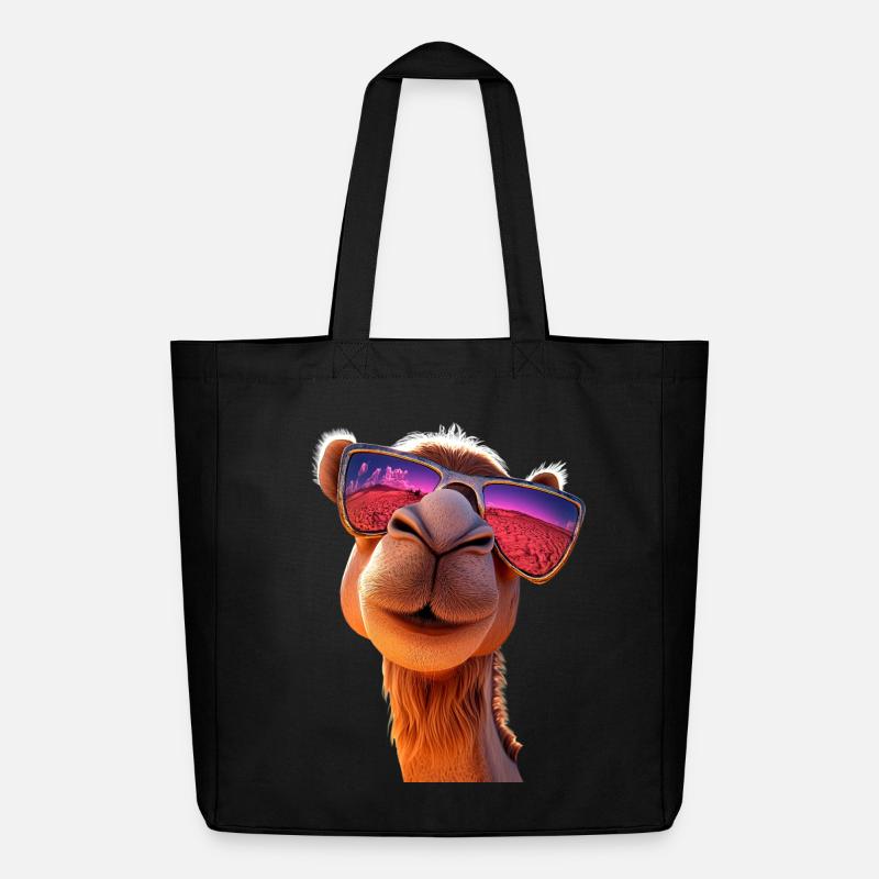 Kamel Dromedar Trampeltier Camel Geschenk Kamele - Midweight recycelter Stoffbeutel von Stanley/Stella - Schwarz