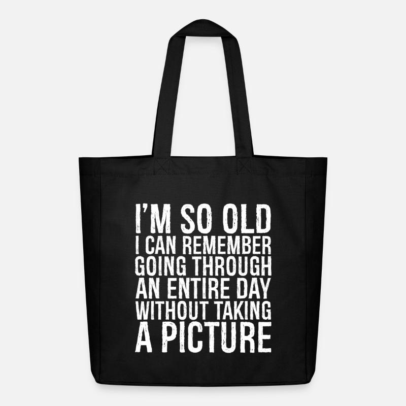 I m so old I can remember going through an entire - Midweight recycelter Stoffbeutel von Stanley/Stella - Schwarz