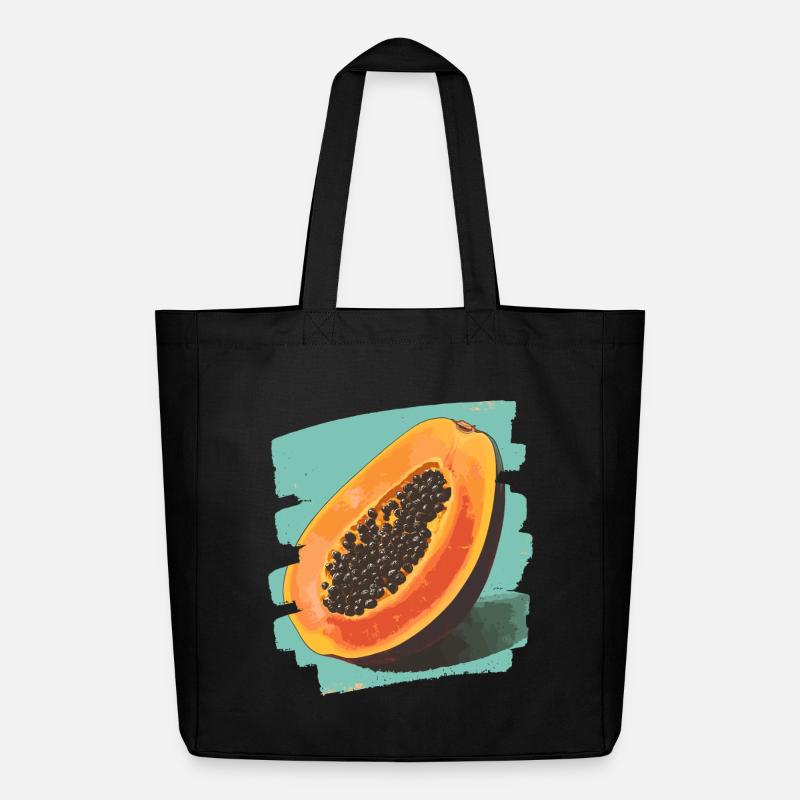 Papaya - Midweight recycelter Stoffbeutel von Stanley/Stella - Schwarz