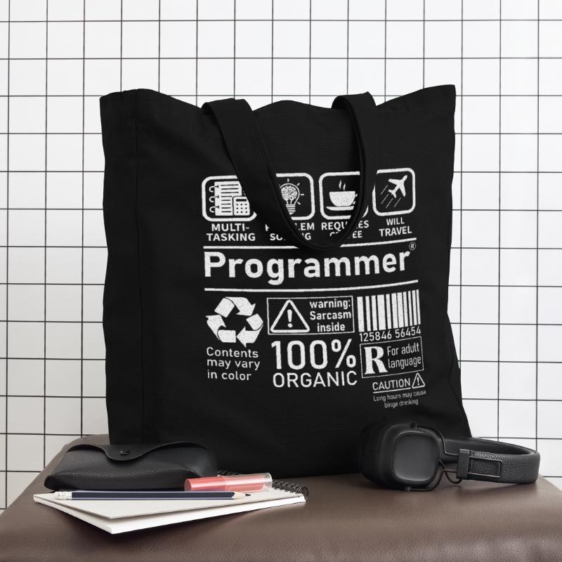 Programmer multi tasking problem solving requires Midweight Recycled Tote Bag by Stanley/Stella