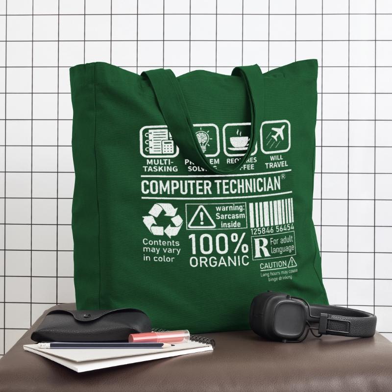 Computer Technician multi tasking problem solving Midweight Recycled Tote Bag by Stanley/Stella