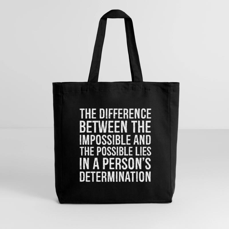 the difference between the impossible and the Midweight Recycled Tote Bag by Stanley/Stella