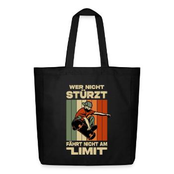 Skateboard Geschenke Skateboardfahrer Outfits - Midweight recycelter Stoffbeutel von Stanley/Stella - Schwarz - Vorne