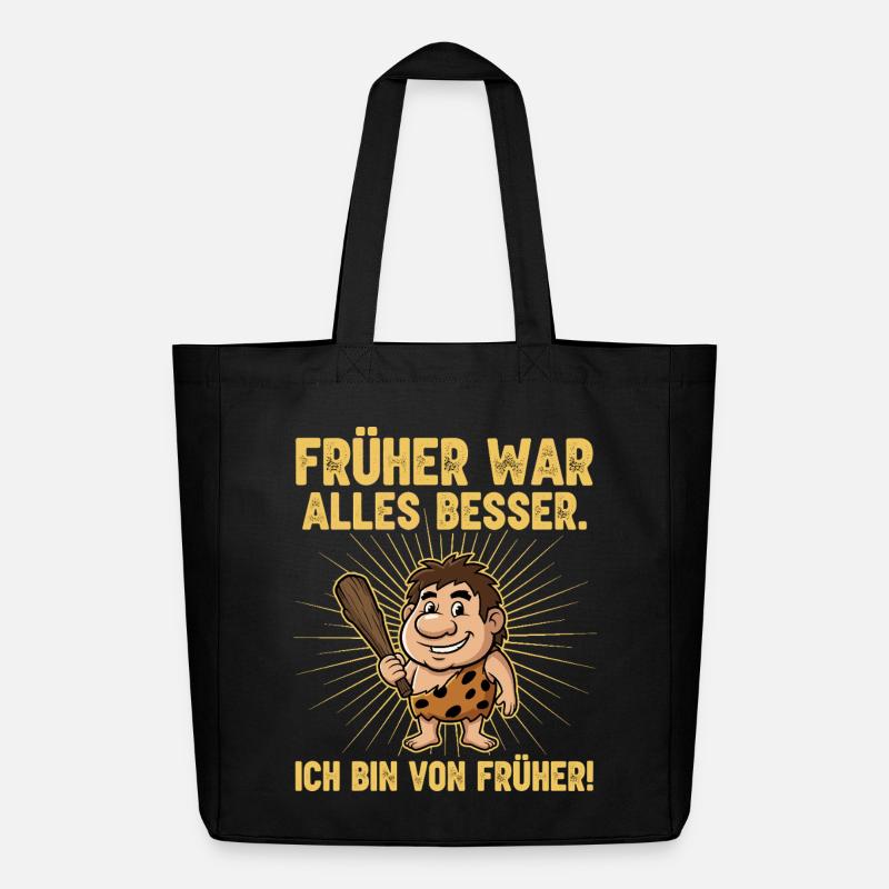 Früher war alles besser ! - Midweight recycelter Stoffbeutel von Stanley/Stella - Schwarz