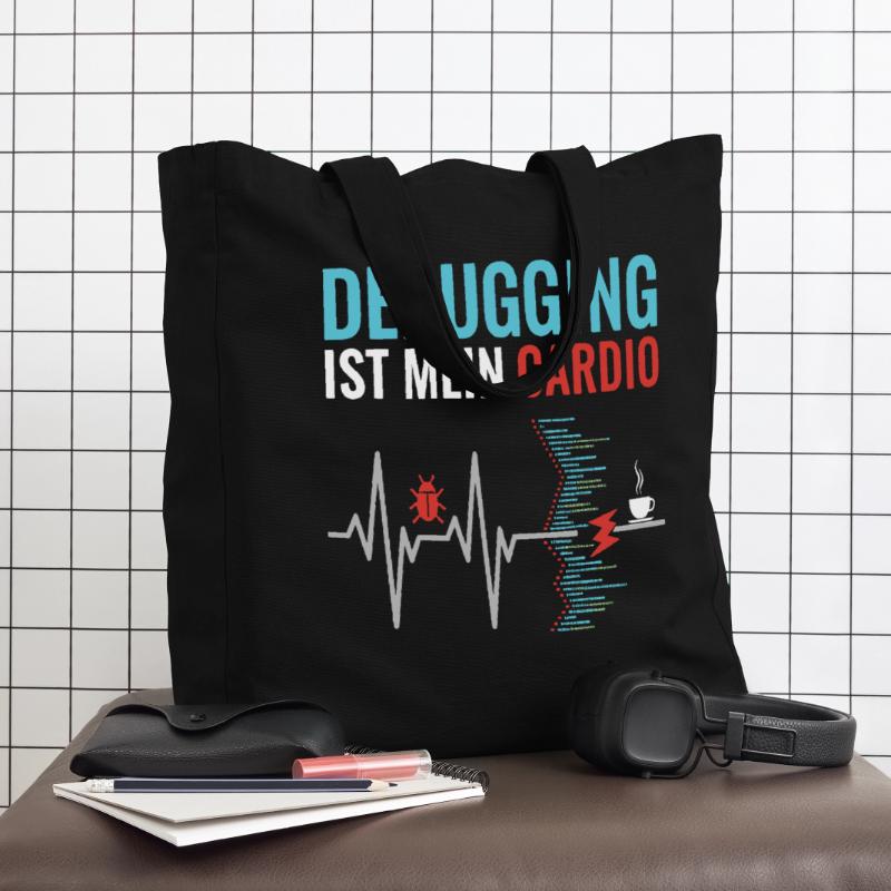 Debugging ist mein Cardio - Programmierer Nerd Midweight recycelter Stoffbeutel von Stanley/Stella
