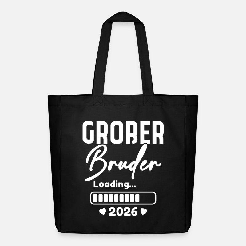 Großer Bruder 2026 - Midweight recycelter Stoffbeutel von Stanley/Stella - Schwarz