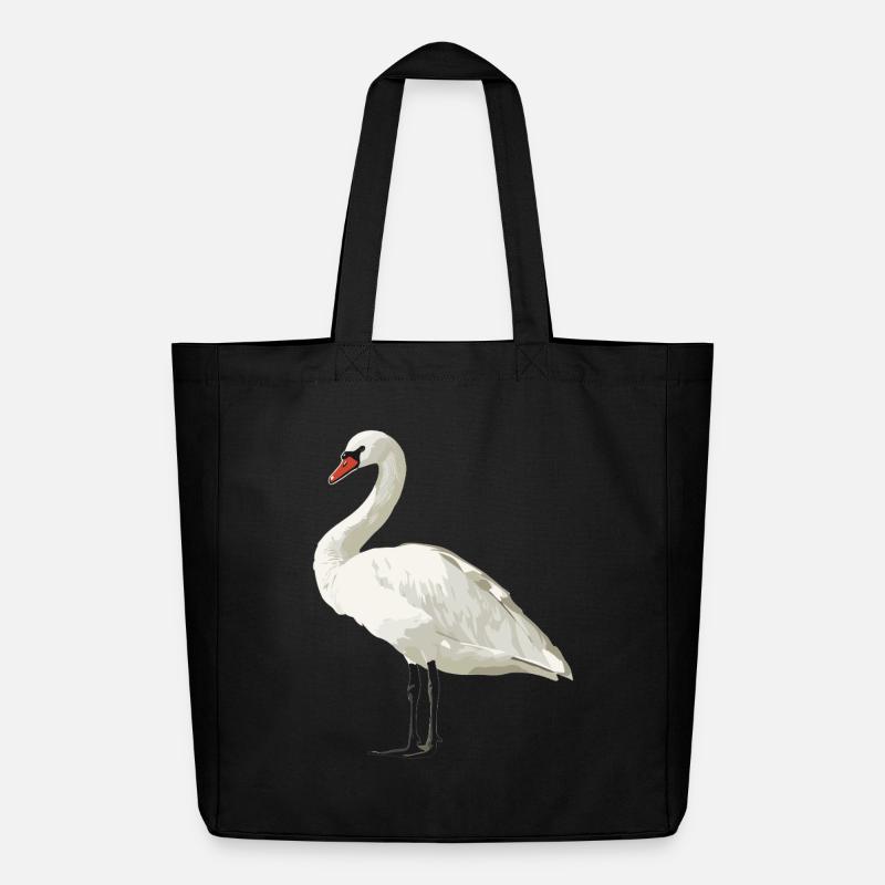 Schwäne Schwan - Midweight recycelter Stoffbeutel von Stanley/Stella - Schwarz