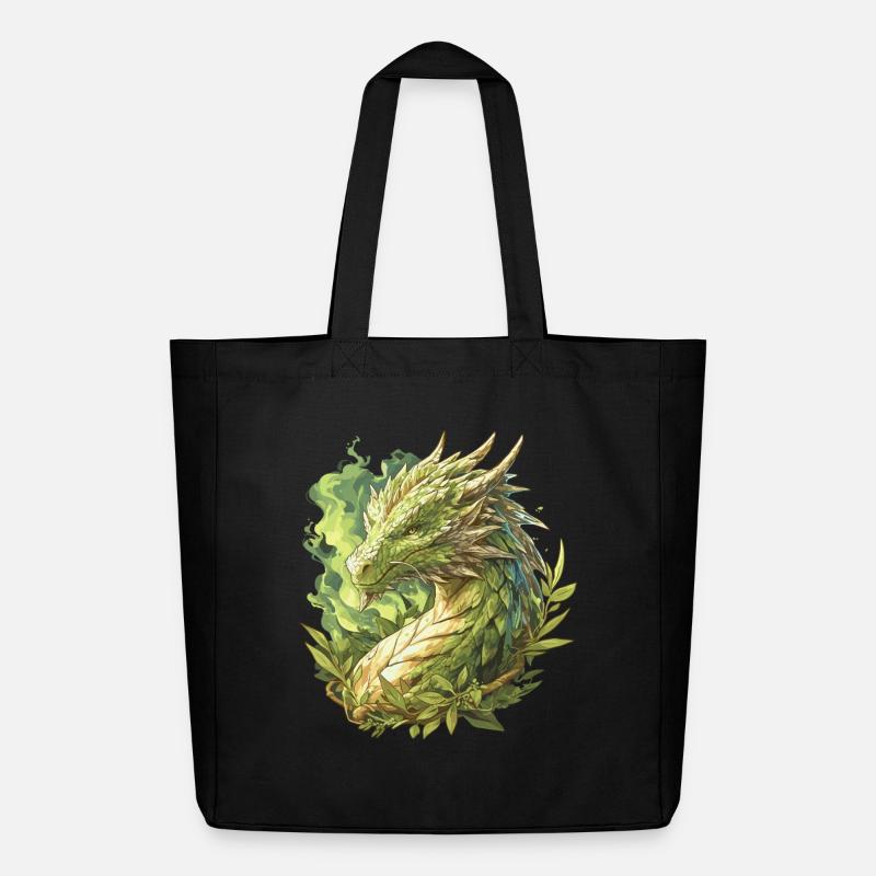 Drachen Drache - Midweight recycelter Stoffbeutel von Stanley/Stella - Schwarz