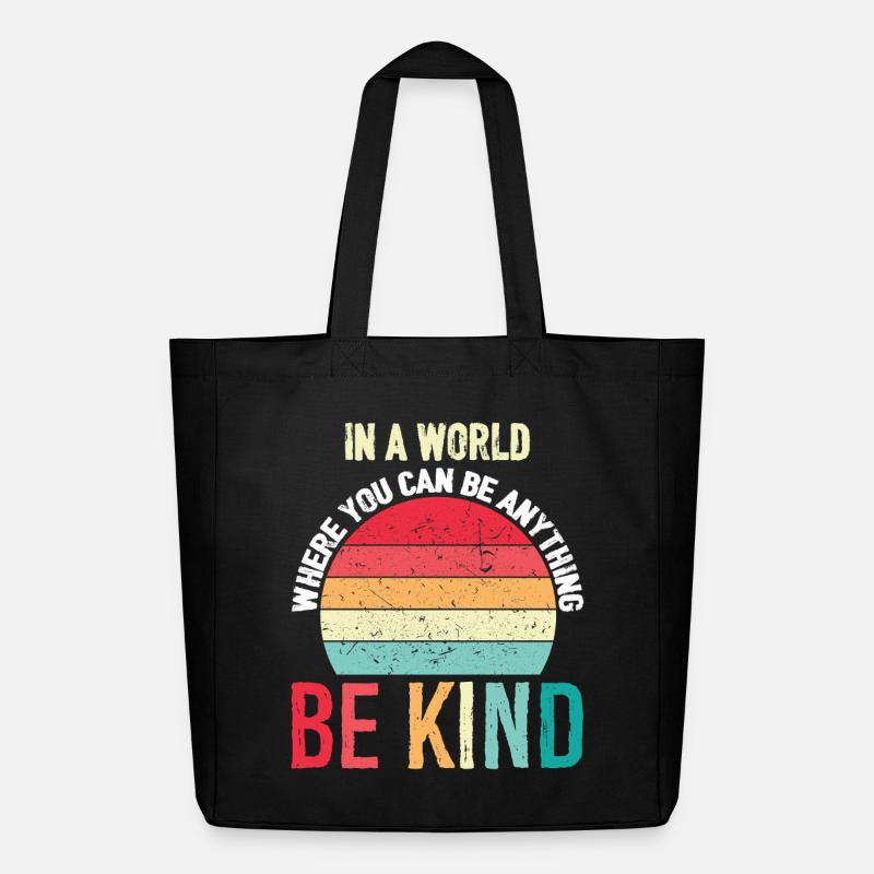 In-A-World-Where-You-Can-Be-Anything-support-Ki - Midweight recycelter Stoffbeutel von Stanley/Stella - Schwarz