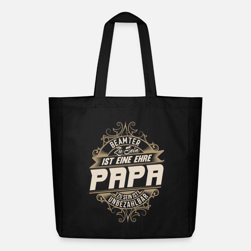 Beamter Papa - Midweight recycelter Stoffbeutel von Stanley/Stella - Schwarz