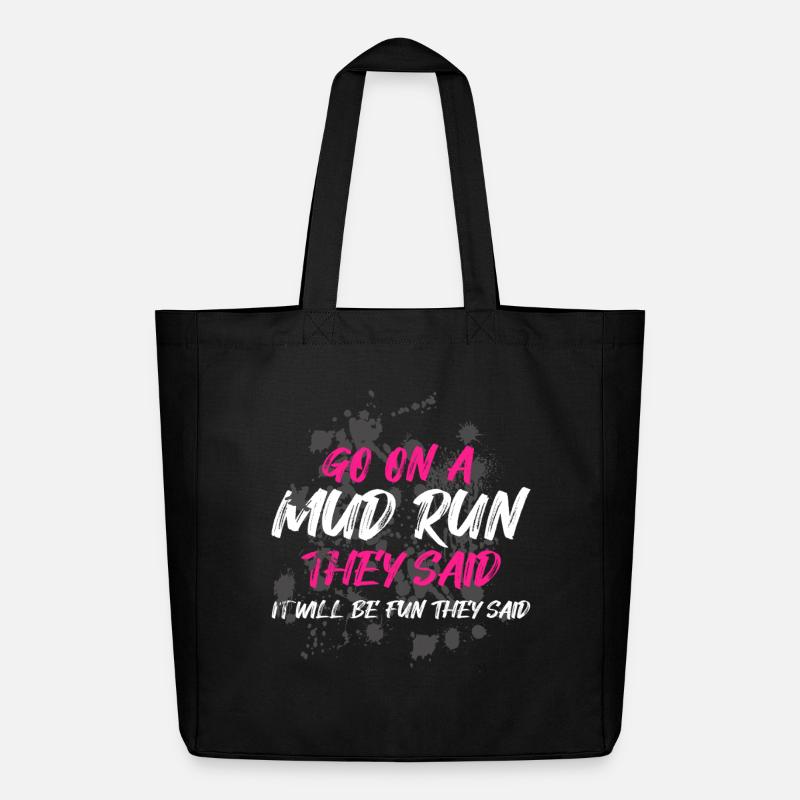Participez à une course dans la boue Schlammlauf Mud Run Muddy Race - Tote bag Stanley/Stella Midweight recyclé - noir