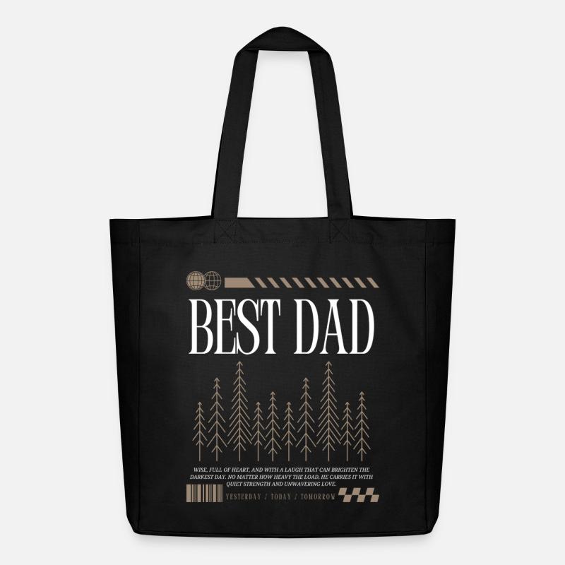 Bester Papa  - Midweight recycelter Stoffbeutel von Stanley/Stella - Schwarz