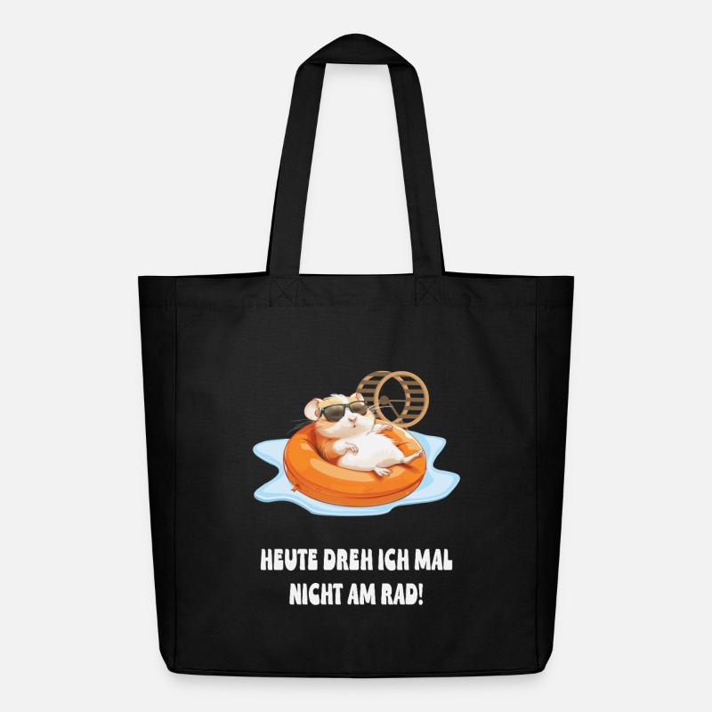 Hamster im Pool Chill - Midweight recycelter Stoffbeutel von Stanley/Stella - Schwarz