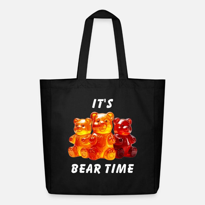 GUMMIBÄREN IT'S BEAR TIME - Midweight recycelter Stoffbeutel von Stanley/Stella - Schwarz